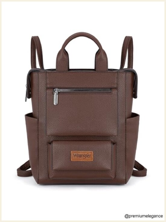 Vegan Leather Convertible Anti Theft Backpack Purse with Adjustable Strap main image 4